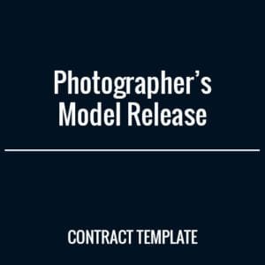 Photographers Model Release